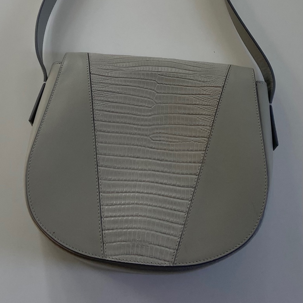Vince light grey crossbody bag leather